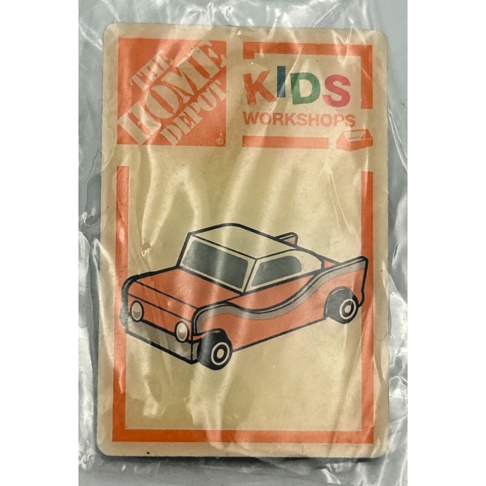 New '18 Old Stock Home Depot Kids Workshop Pin Put Some Wheels On It Classic Car